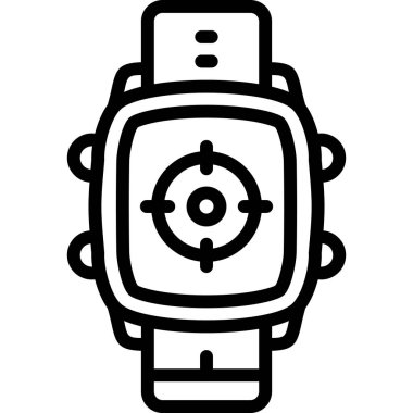 Akıllı saat ikonu. Beyaz arkaplanda izole edilmiş web tasarımı için Akıllı Saat vektör simgesi