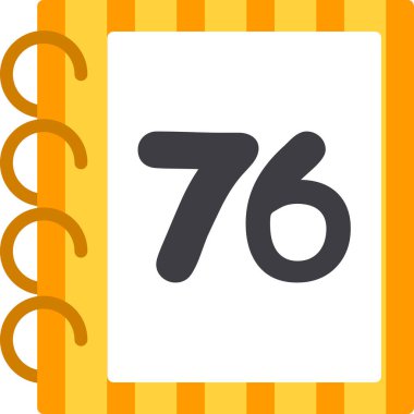 Takvim simgesi, vektör çizimi