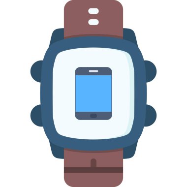 Bir saat vektör illüstrasyon tasarımı ile akıllı twatch