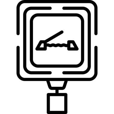 Bir araba simgesinin vektör illüstrasyonu