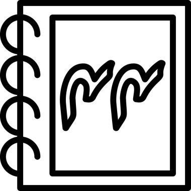 Kitap ikonu, eğitim konsepti, vektör illüstrasyonu