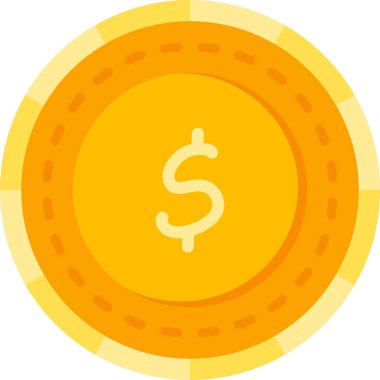 Sikke dolar para birimi simgesi düz biçiminde