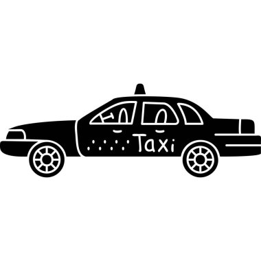 Taksi araba simgesi, basit biçim