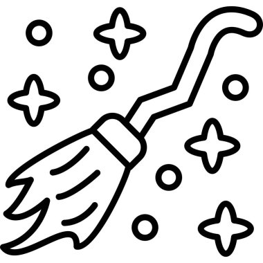 Süpürge. Web simgesi basit tasarım