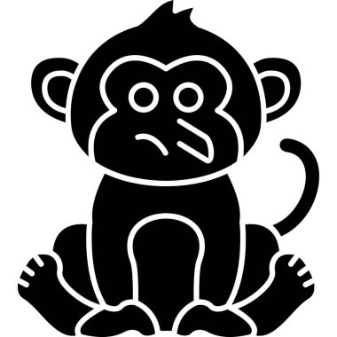 maymun vektör çizim