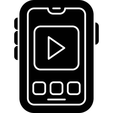 Akıllı telefon simgesi ile akıllı twatch, basit biçim