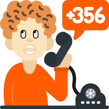 Beyaz arka plan, vektör çizim üzerinde çağrı merkezi tasarımı.