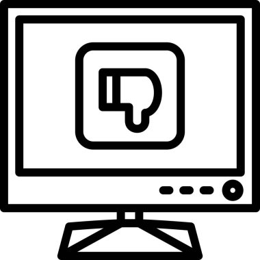 Bilgisayar ekranı. Basit resimleme