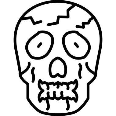 Kafatası. Web simgesi basit illüstrasyon