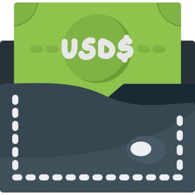 Dolar simgesi vektör illüstrasyonu