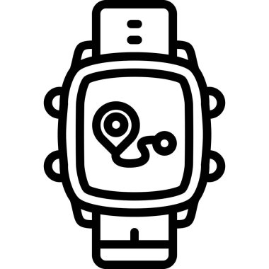 Smartwatch simgesi, basit biçim