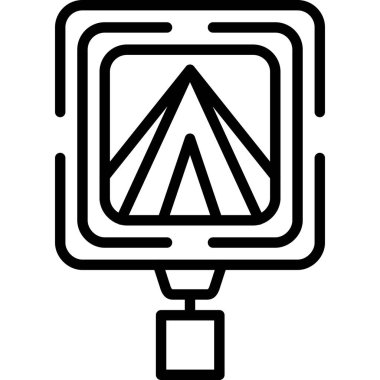 Yol tabelası. Web simgesi basit illüstrasyon