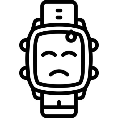 Kızgın yüz ikonu. Beyaz arkaplanda izole edilmiş web tasarımı için üzgün ifade vektör simgesi