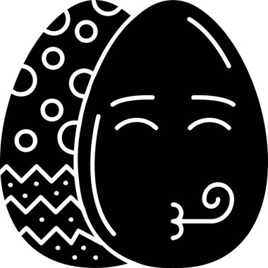 Paskalya yumurtası simgesi, vektör illüstrasyonu