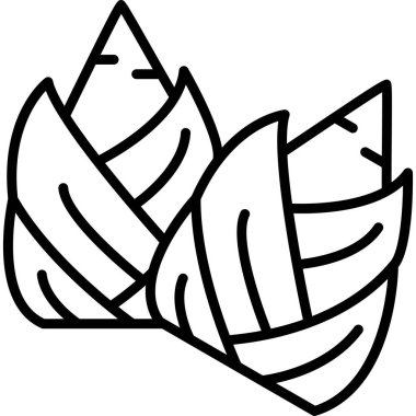 sonbahar yaprak simgesi, vektör illüstrasyonu beyaz arkaplanda izole