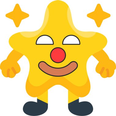 Mutlu, gülümseyen bir yıldız