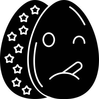 Yıldızlı üzgün surat ifadesi. vektör illüstrasyonu