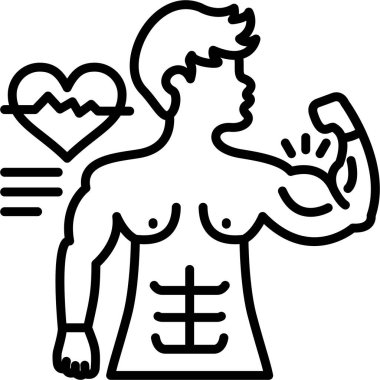 Spor salonundaki spor ikonu - beden eğitimi kategorisi