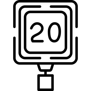 20 2 0 takvim simgesi vektör özeti çizimi