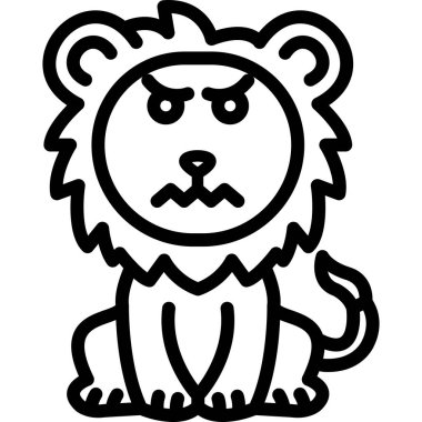 Aslan simgesi vektör illüstrasyonu