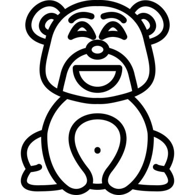 Tatlı çizgi film maymun simgesinin vektör çizimi