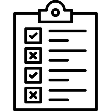 Pano kontrol listesi simgesi. vektör illüstrasyonu