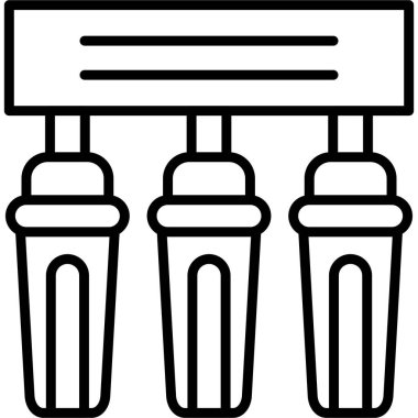 Çöp kutusu simgesi, vektör illüstrasyonu