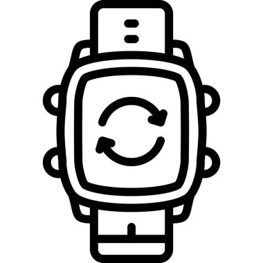 Akıllı saat simgesine sahip akıllı twatch, özet biçimi