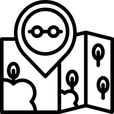 Minimalist vektör illüstrasyonu, kişi konumu kavramı