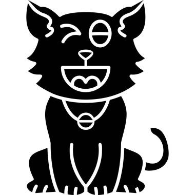 Kedi ağı simgesi. Vektör illüstrasyonu