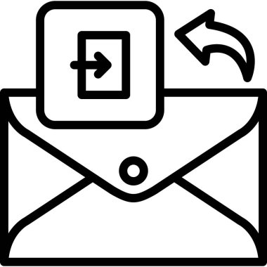 zarf harf e- posta simgesi ana hat biçiminde