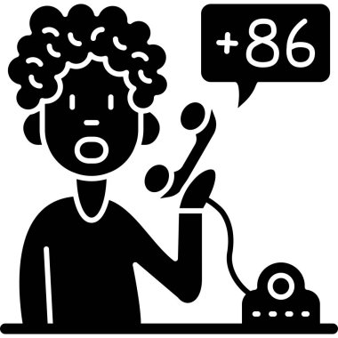 Müşteri servisi simgesi, basit biçim