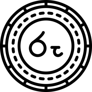 Jeton simge tasarım vektör illüstrasyon