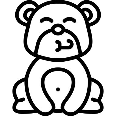 Çizgi film çizimi sevimli ayı.