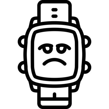 sinirli yüz simgesi simgesi ana hat biçiminde