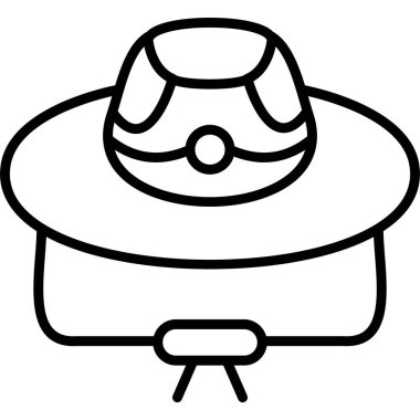 Kask vektör simgesi. Kask simgesi illüstrasyonu.