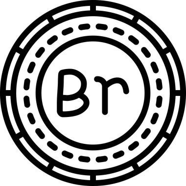 Bozuk para simgesi, basit vektör illüstrasyonu