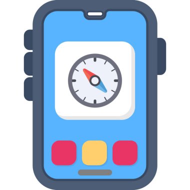 cep telefonu saat simgesi, vektör illüstrasyon tasarımı