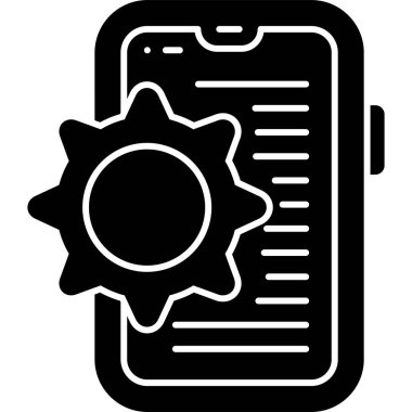 Cep telefonu simgesi, vektör illüstrasyonlu akıllı telefon