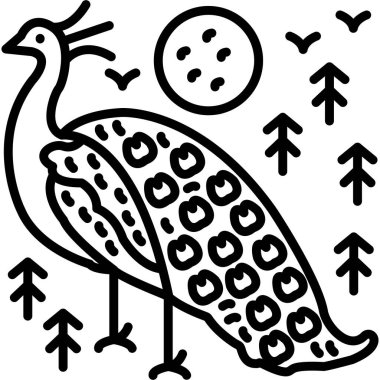 hayvan kuş ormanı simgesi