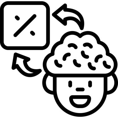 Beyin düşünme simgesi