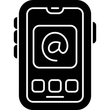 Akıllı telefon simgesi. Web için akıllı telefon vektör simgesinin basit illüstrasyonu