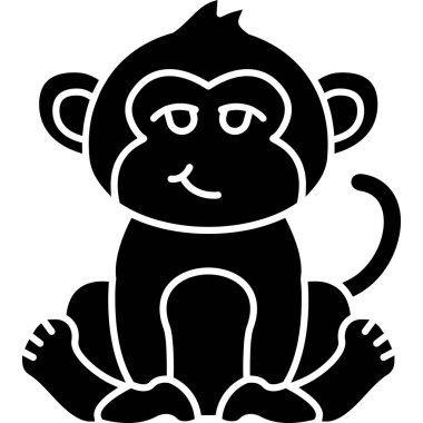 maymun web vektör illüstrasyonu