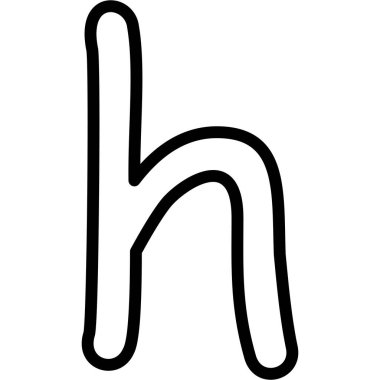 harf h simge vektör illüstrasyonu