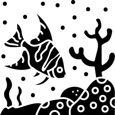 Soyut basit balıklar Dikişsiz desen