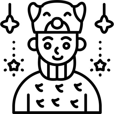 Şapkalı bir adamın vektör çizimi