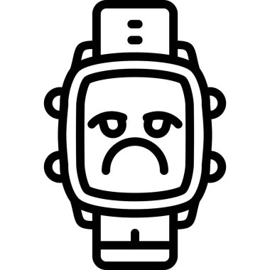 Kızgın surat. Basit tasarım