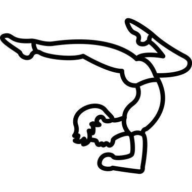 Kadın yoga poz simgesi