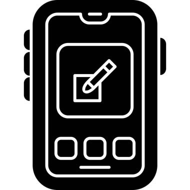 Telefon ikonlu akıllı seğirme. Ağ için akıllı telefon vektör simgesine sahip akıllı telefonun özet çizimi