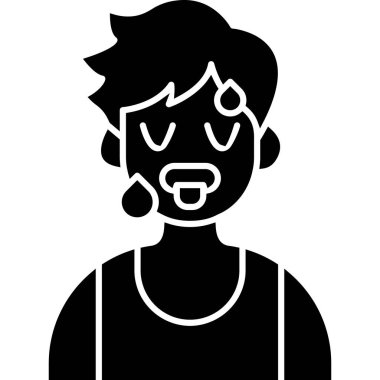 Beyaz arka planda maskeli genç adam